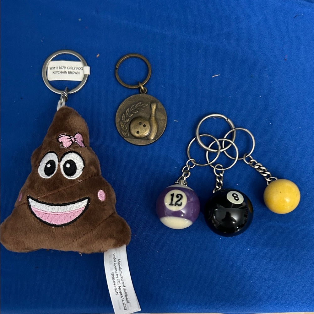 Multiples Fun Key & Card Holders Set - Brown, Purple, Black, Yellow